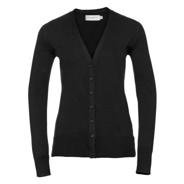 Russell Collection Ladies Cotton Acrylic V Neck Cardigan 715F XXS