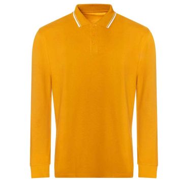 AWDis Long Sleeve Tipped 100 Polo Shirt JP103