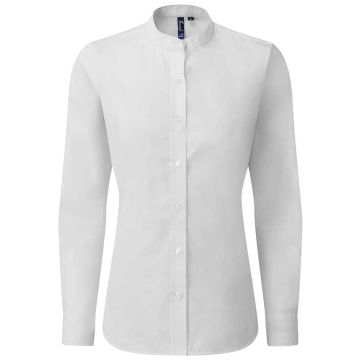 Premier Ladies Banded Collar Grandad Shirt PR358 XS