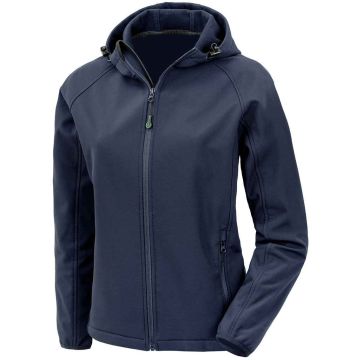 Result Genuine Recycled Ladies Three Layer Printable Hooded Soft Shell Jacket RS911F XS