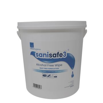 Sanisafe 3 No Alcohol Surface Wipes (with Triameen) 1500sht Tub