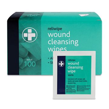 Sterile Saline Cleansing Wipes Pack/100
