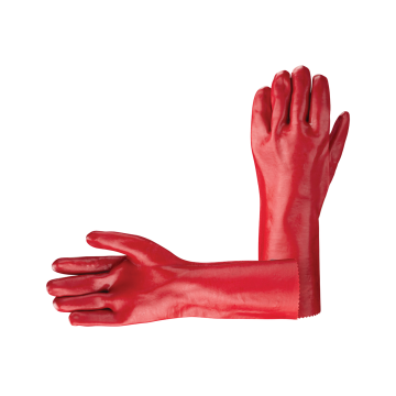 PVC Gauntlet Glove 14"/35cm SS5115-35 Red Size 10