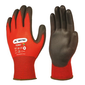 Skytec Toro /Black 4131 Palm PU Glove Sz 8/