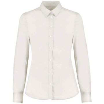 Kustom Kit Ladies Long Sleeve Tailored Stretch Oxford Shirt K782