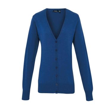 Premier Ladies Cotton Acrylic V Neck Cardigan PR697