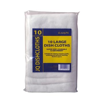 White Stockinette Dish Cloth 30x40cm (10)