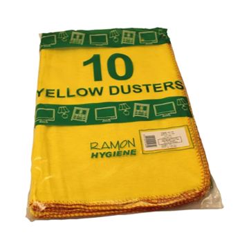 Standard Yellow Dusters (10) 50x34cm